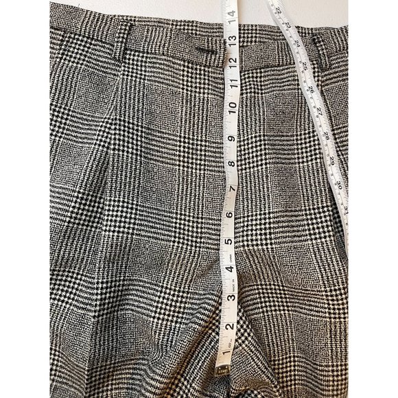 Bridgewater Women Dress Pants Plaid High Rise Pleated Straight Leg Gray Size 12P - Picture 5 of 10